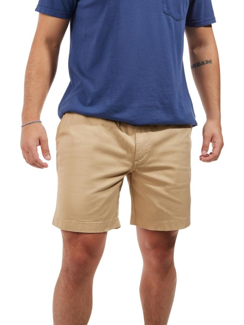 Chubbies Chino Shorts Men 7 Inch - Mens Shorts Casual with Elastic Waistband